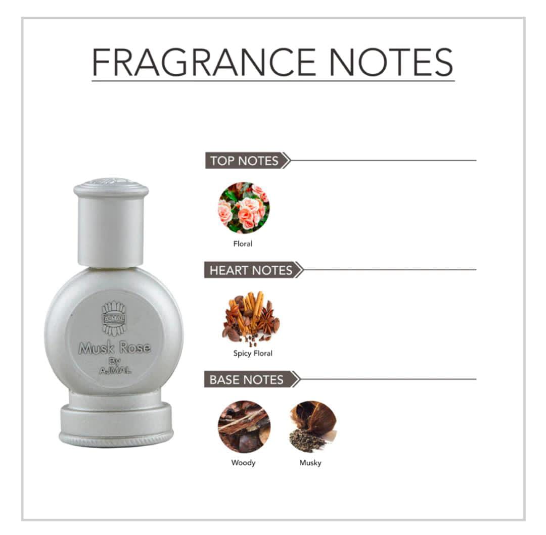  Musk Rose Concentrated Perfume Free From Alcohol 12ml For Unisex